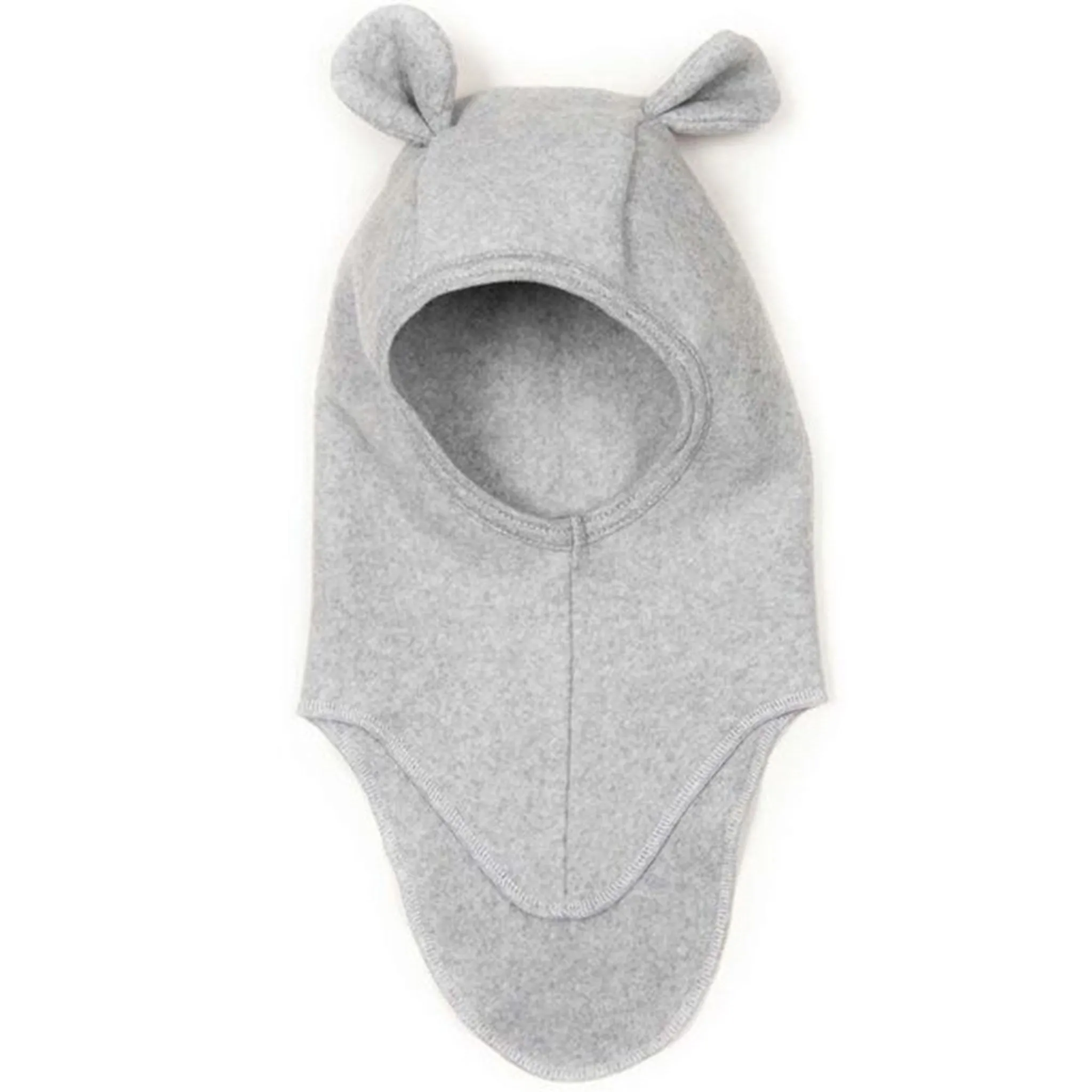 Huttelihut Teddy Balaclava Cotton Fleece w. Ears Light Grey