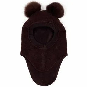 Huttelihut Wool Big Bear Balaclava Brown/Brown