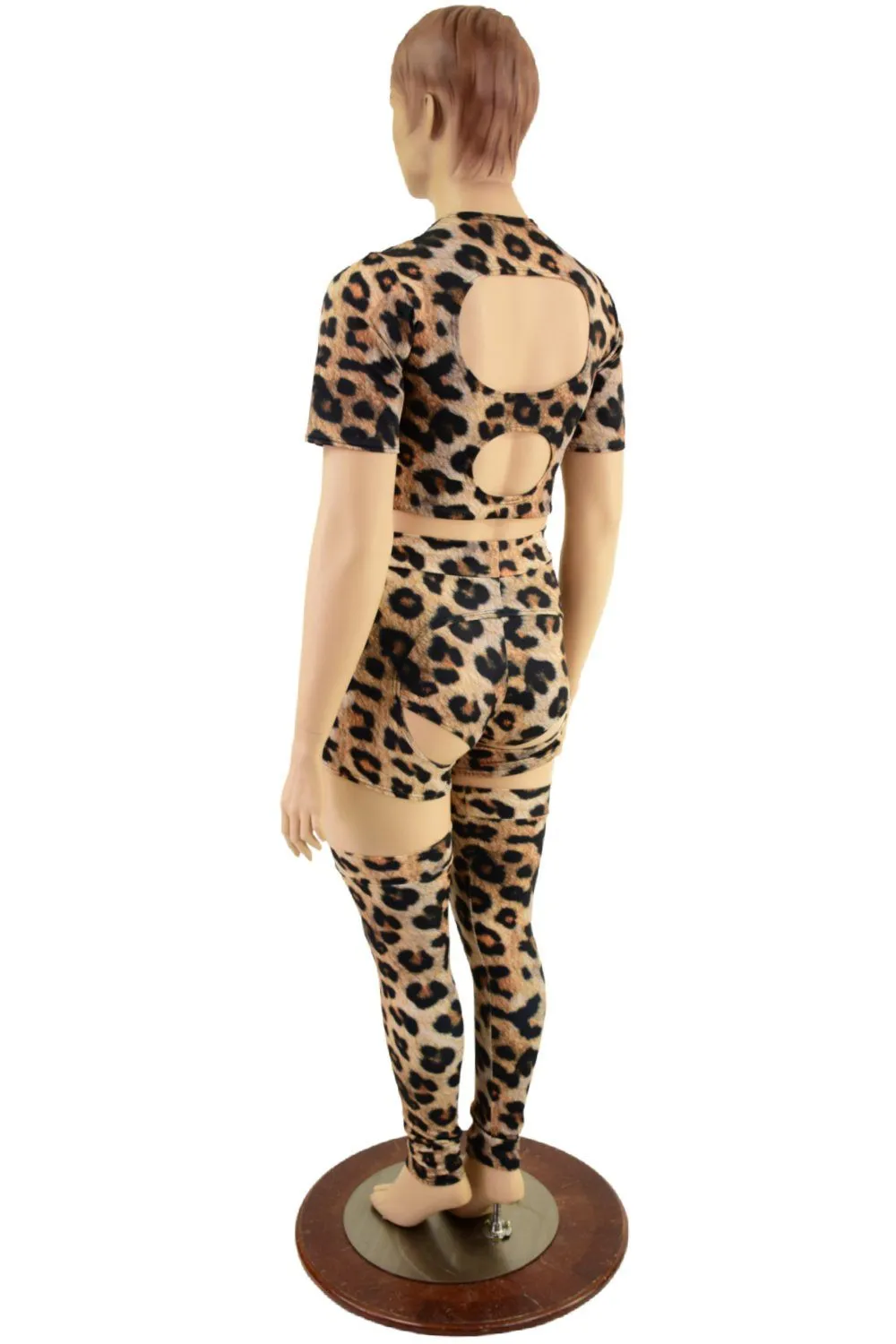 Leopard Print Nirvana Set with Thigh High Leg Warmers