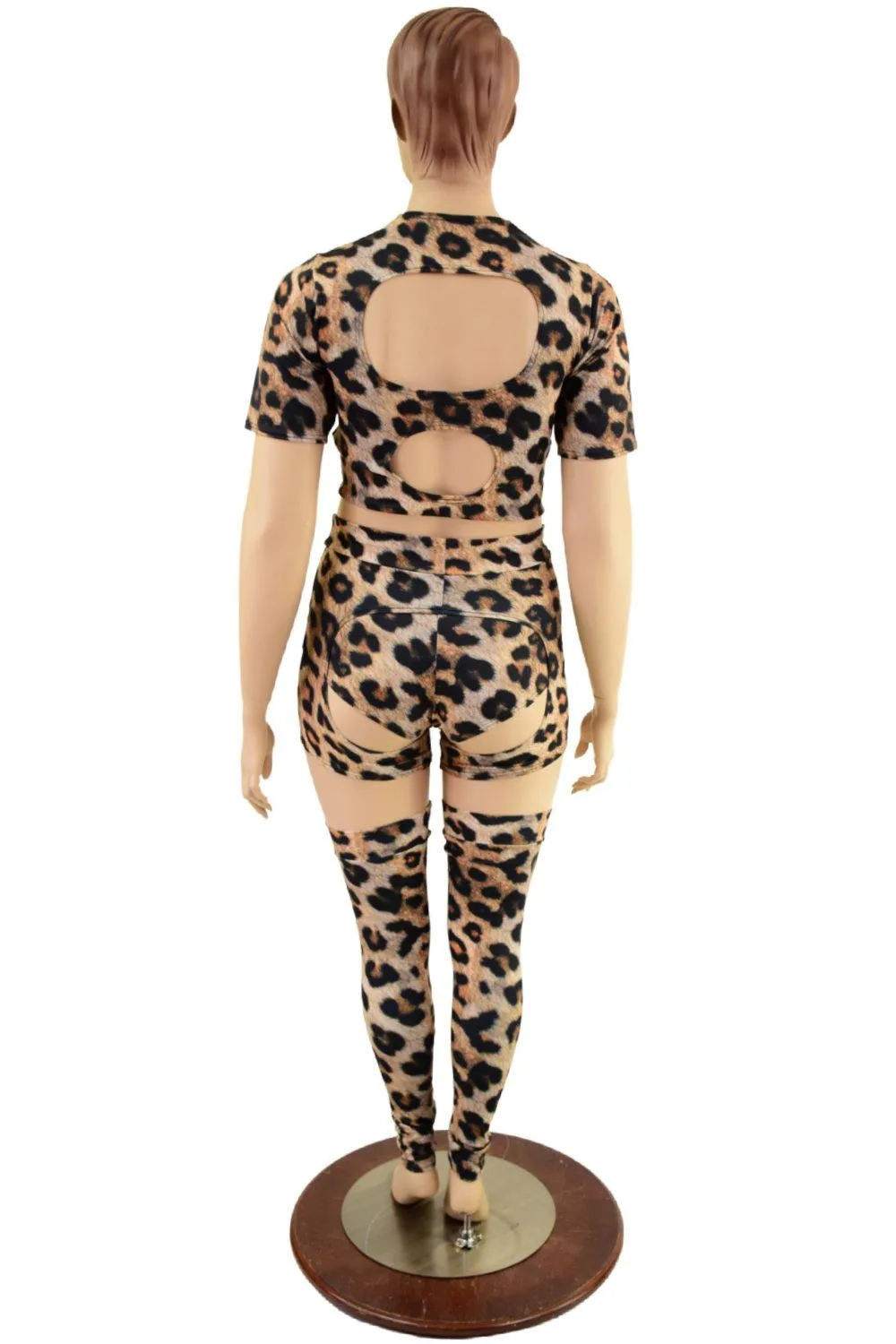 Leopard Print Nirvana Set with Thigh High Leg Warmers