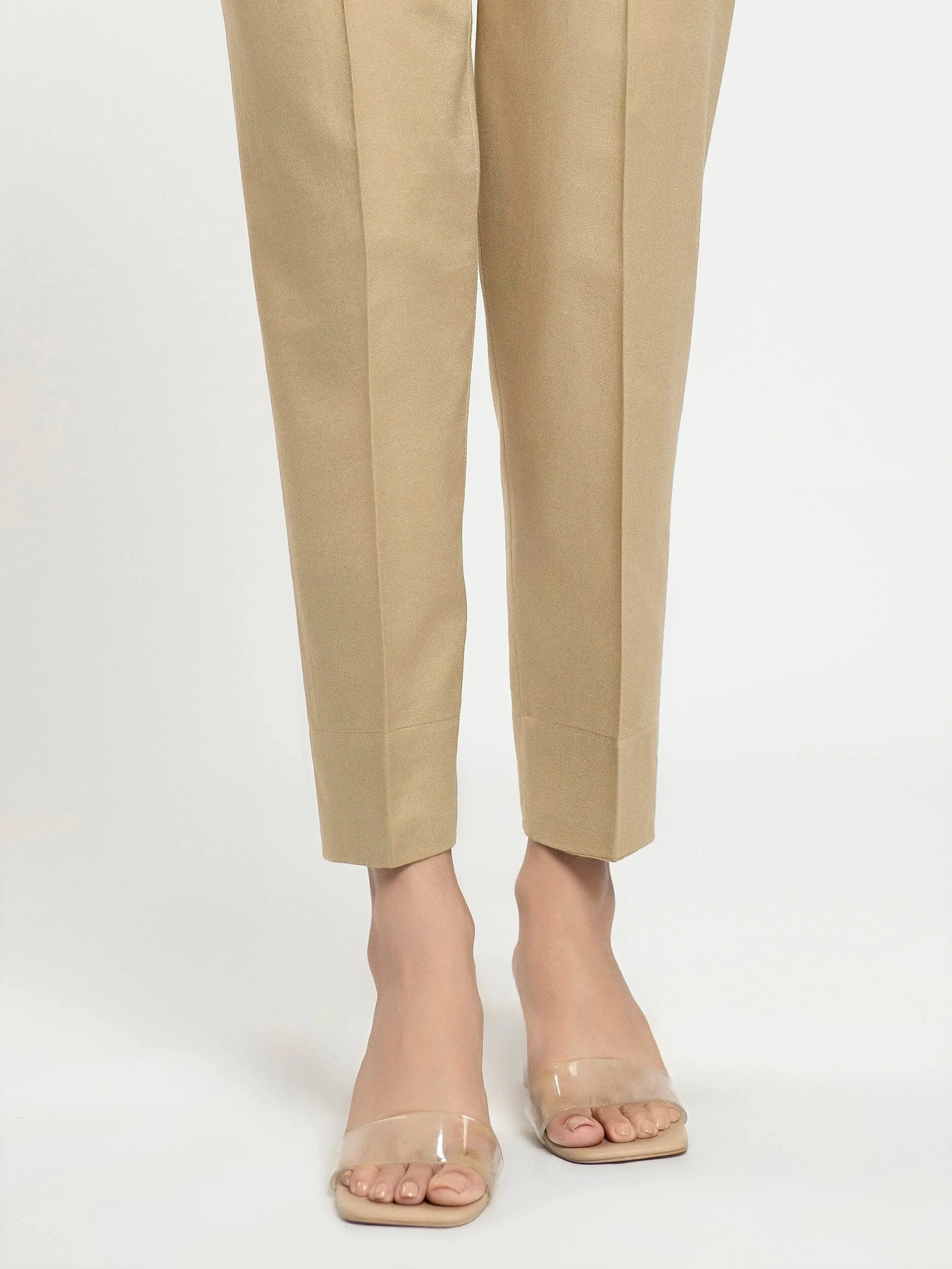 Limelight Dark Beige Plain Cambric Trouser (P7505TR)