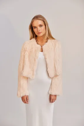 Lola Crop Jacket - Blush