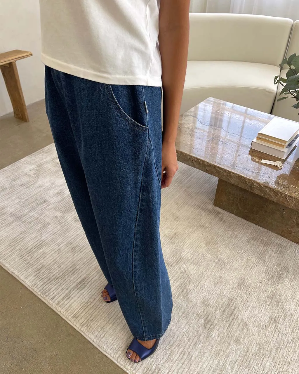 Long Arc Pants - Blue Denim