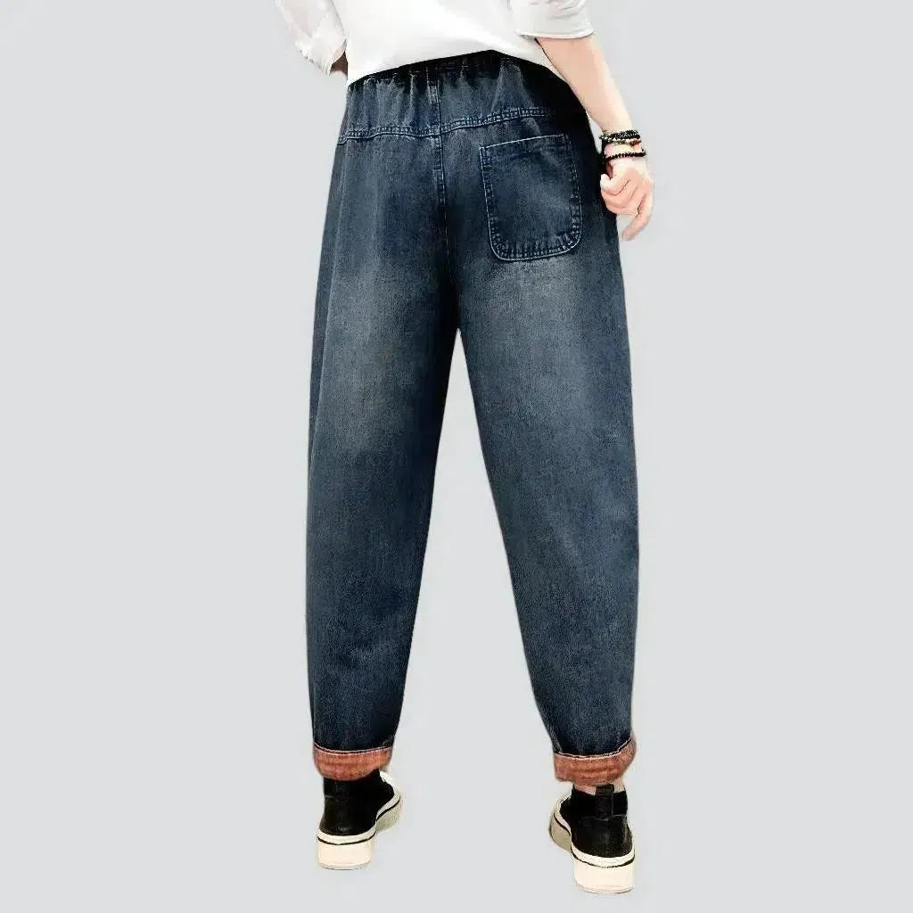 Loose vintage jeans pants
 for women