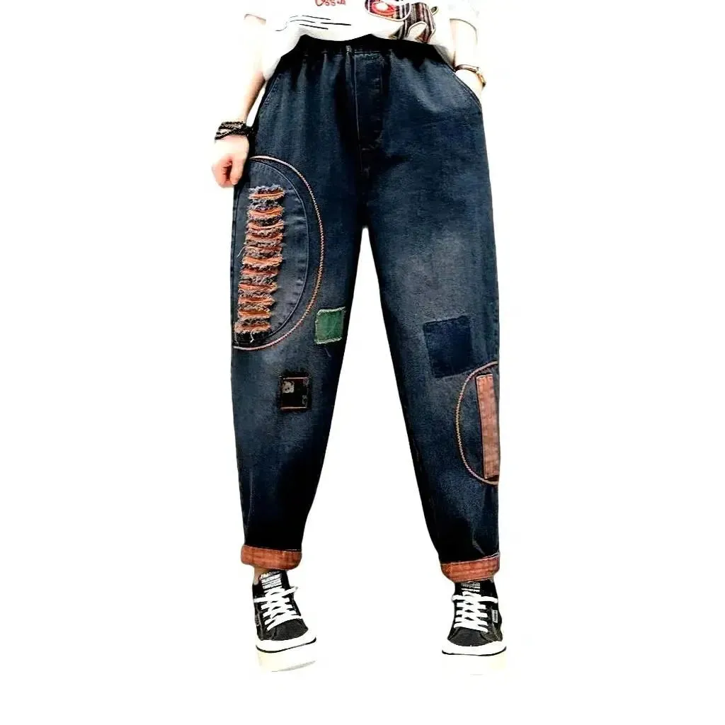 Loose vintage jeans pants
 for women