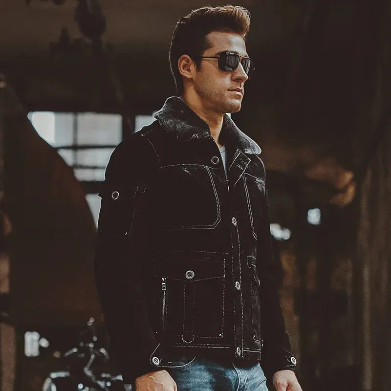 Men's Black Leather Jacket