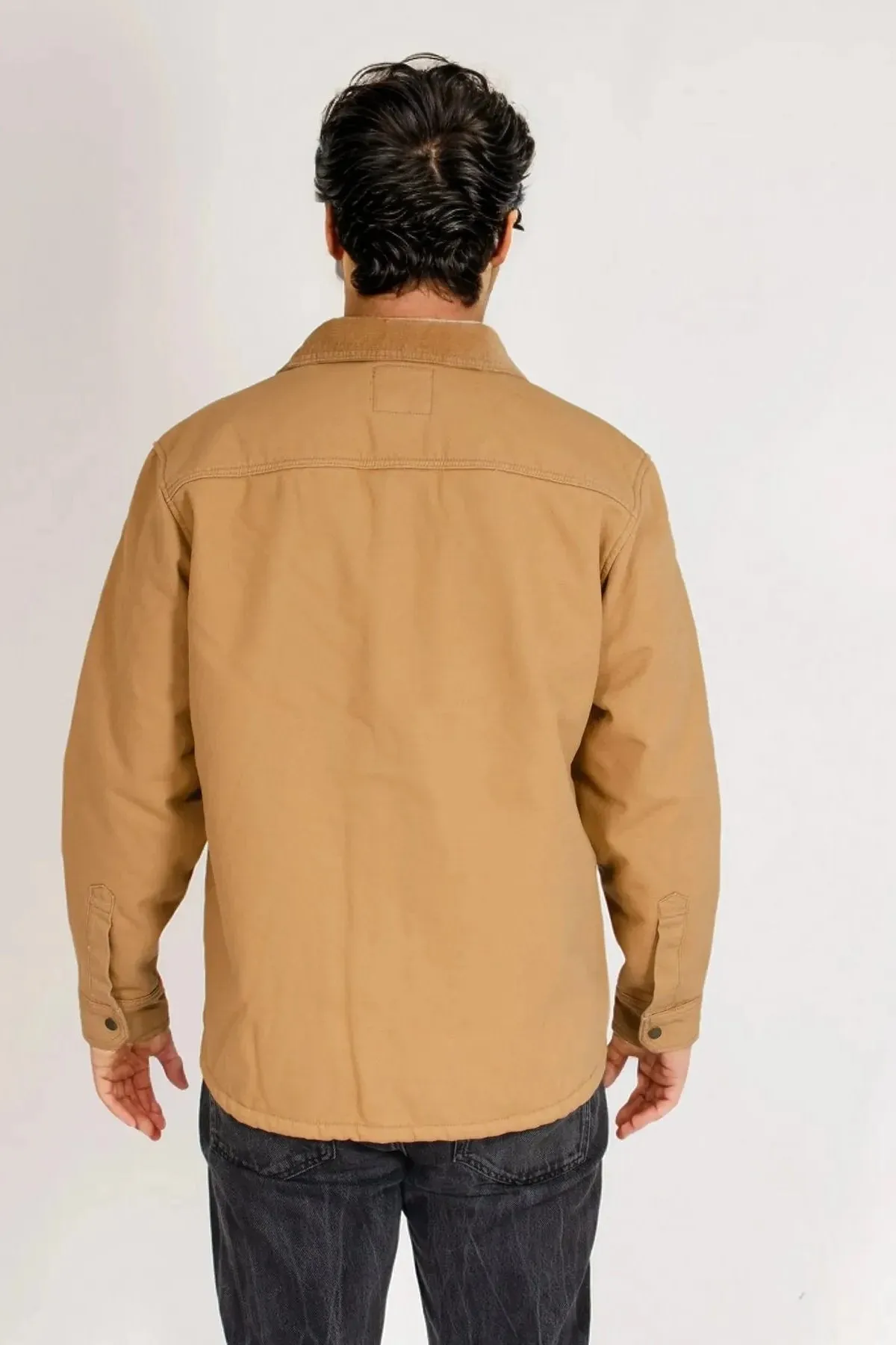 Mens Canvas Borg Lined Shacket