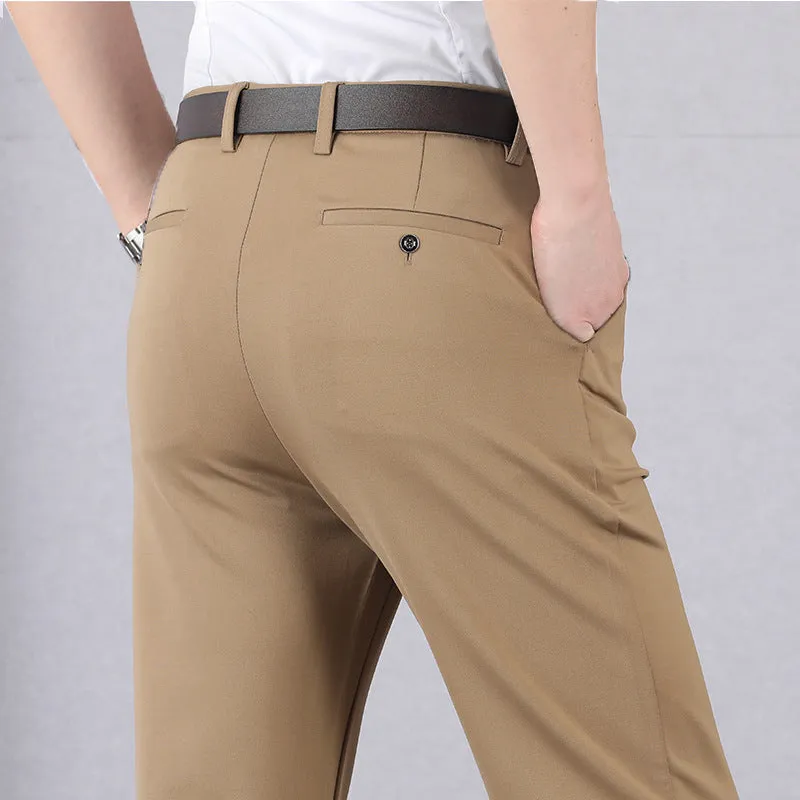 Men's Casual Pants High Waist Trousers