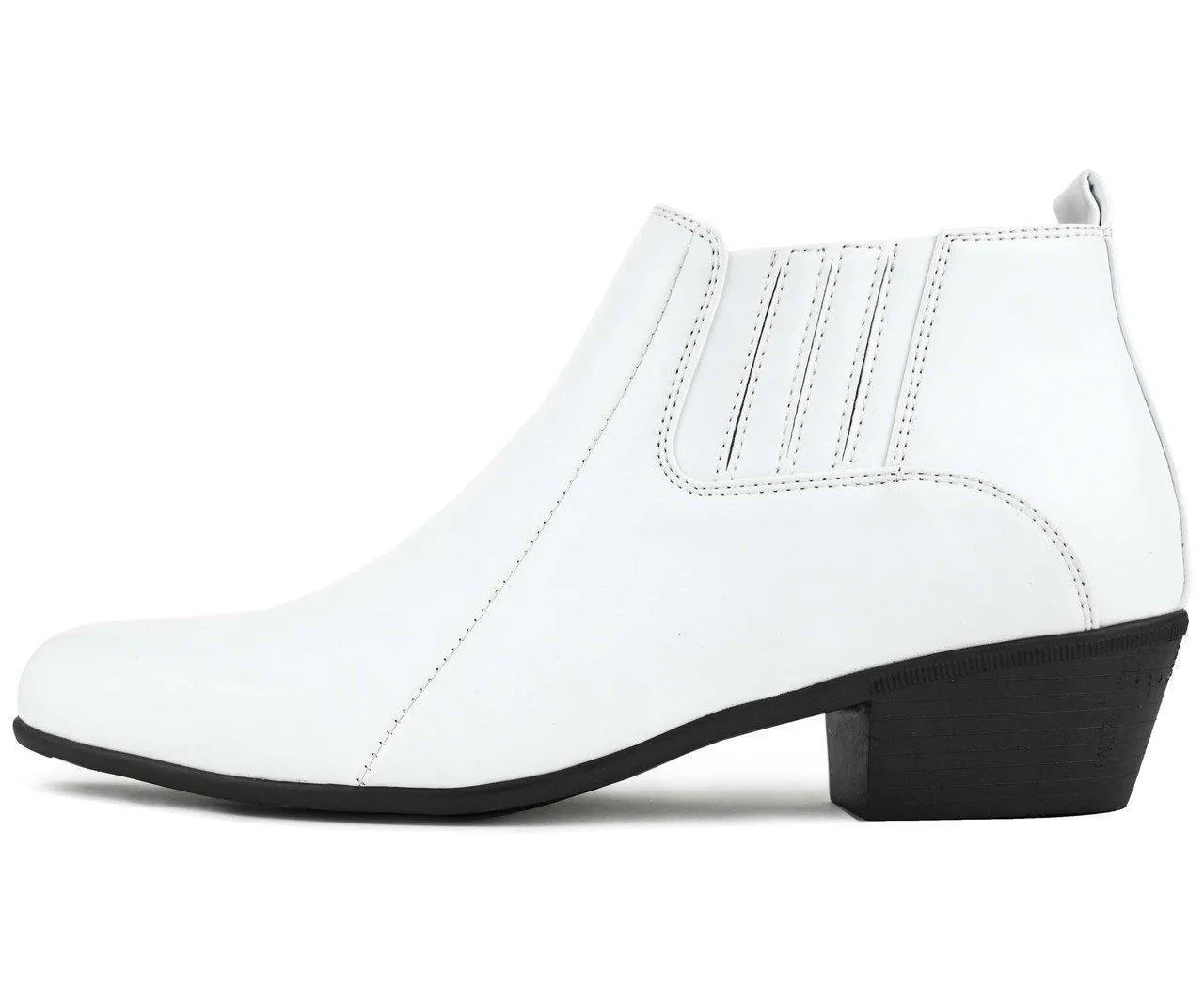 Men's Western Low Cut Dress Boot Color White