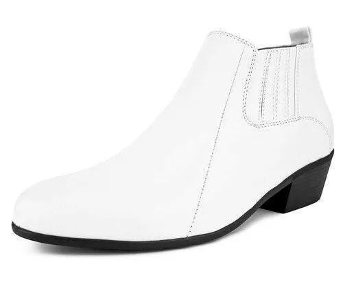 Men's Western Low Cut Dress Boot Color White