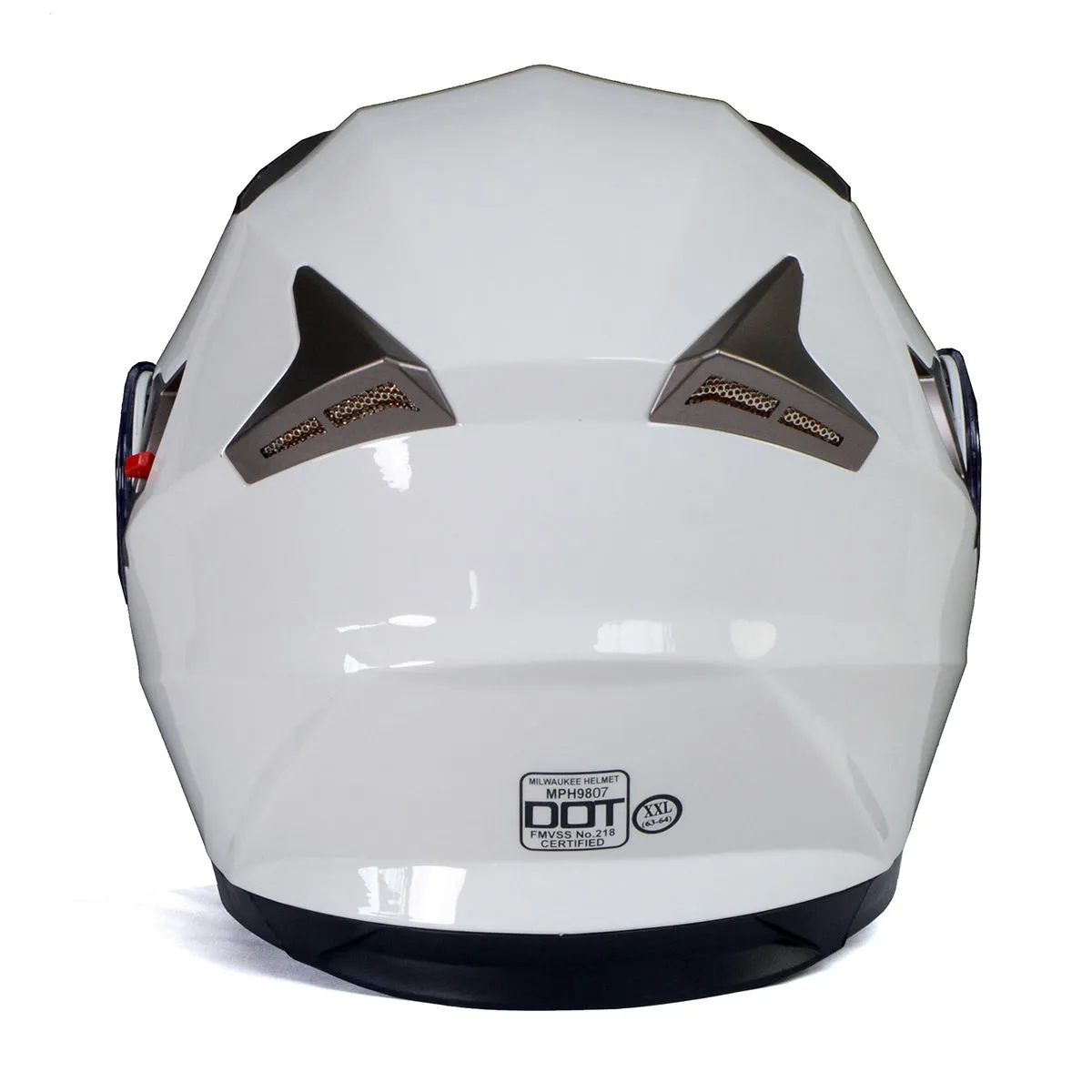 Milwaukee Helmets MPH9807DOT 'Ionized' Gloss White Modular Helmet for Men and Women Biker w/ MP7922FMSET Heated Balaclava Bundle