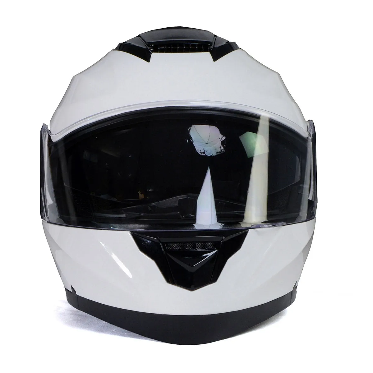 Milwaukee Helmets MPH9816DOT 'Breeze' White Modular Helmet for Men and Women Biker w/ MP7922FMSET Heated Balaclava Bundle