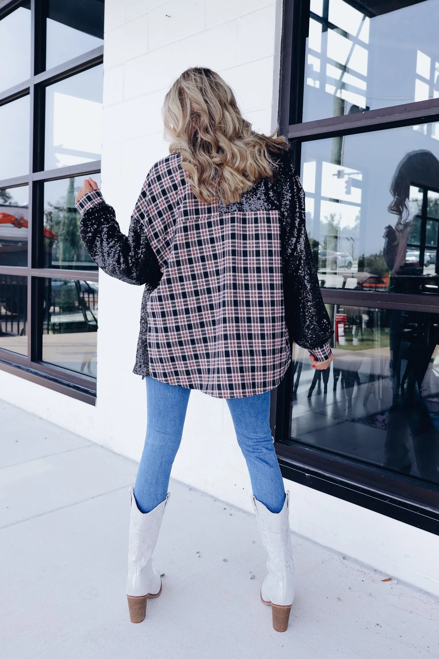 Mixed Feelings Plaid Shirt - Black