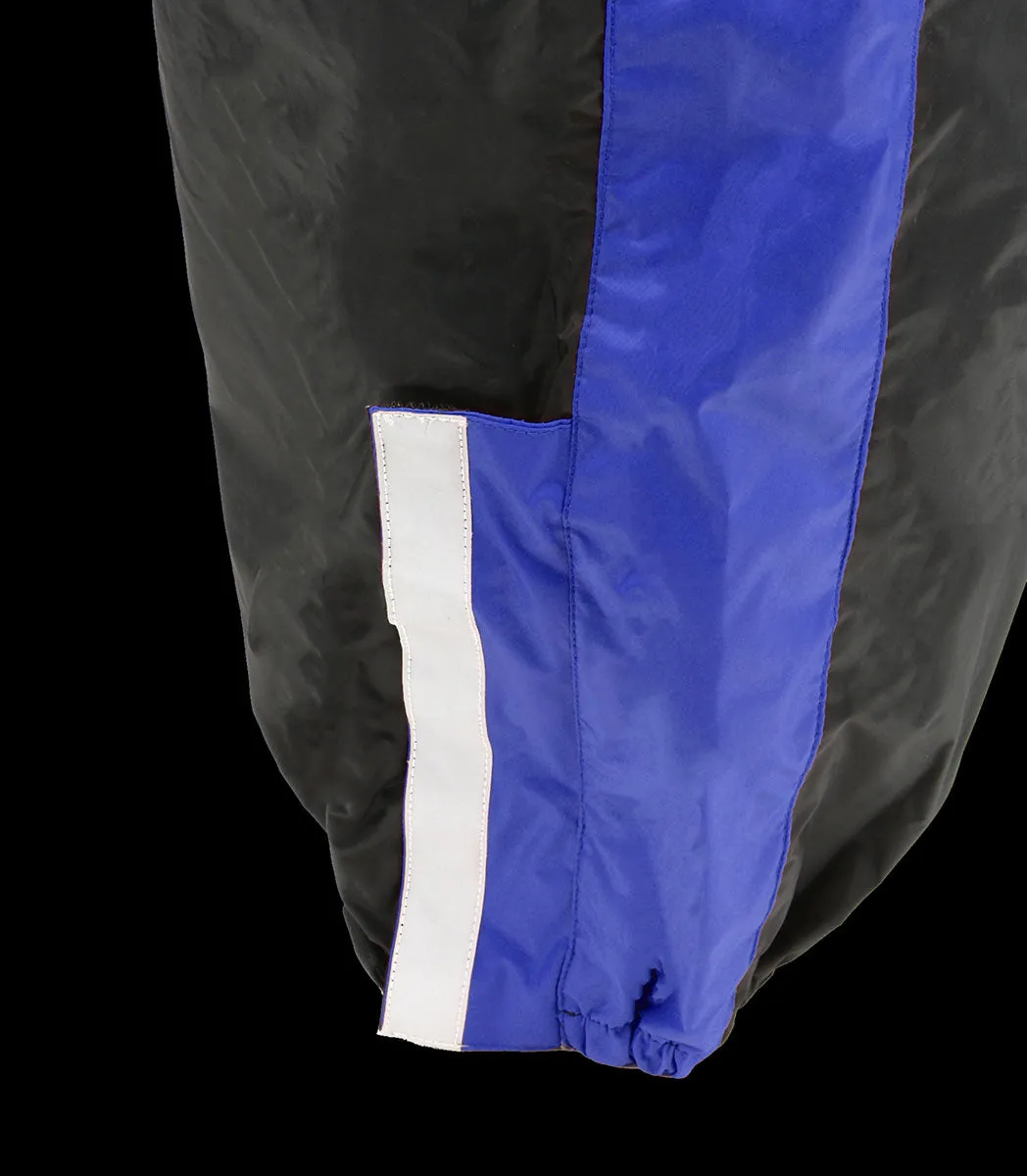 NexGen Ladies XS5001 Black and Blue Water Proof Rain Suit with Reflective Piping