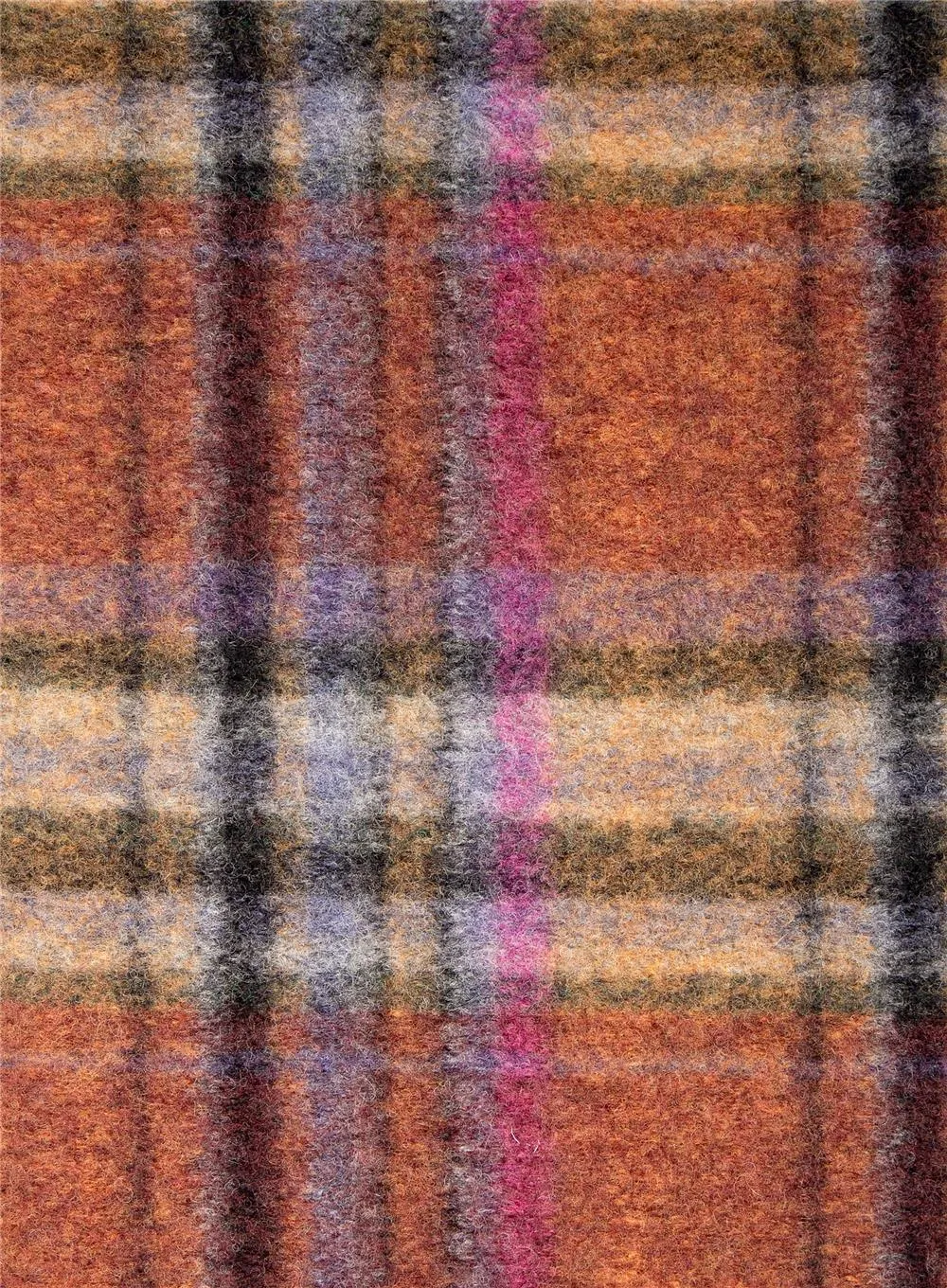 ORGANIC PLAID MOORLANDS ~ soft woolwalk fabric