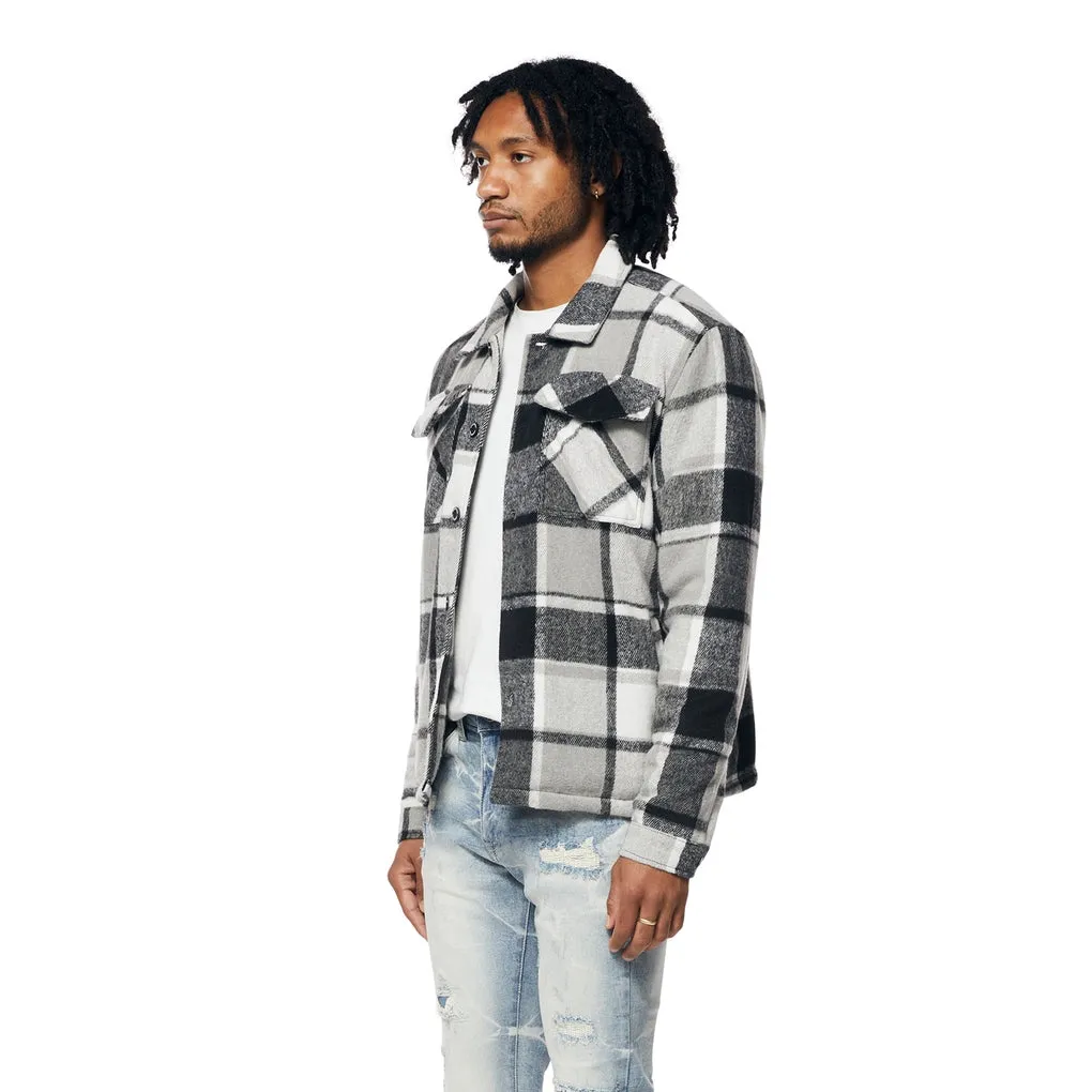 Plaid Flannel Shacket - Graphite