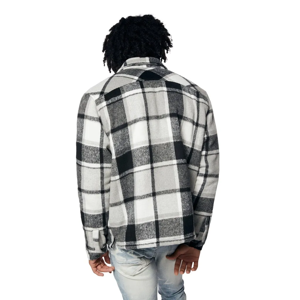 Plaid Flannel Shacket - Graphite