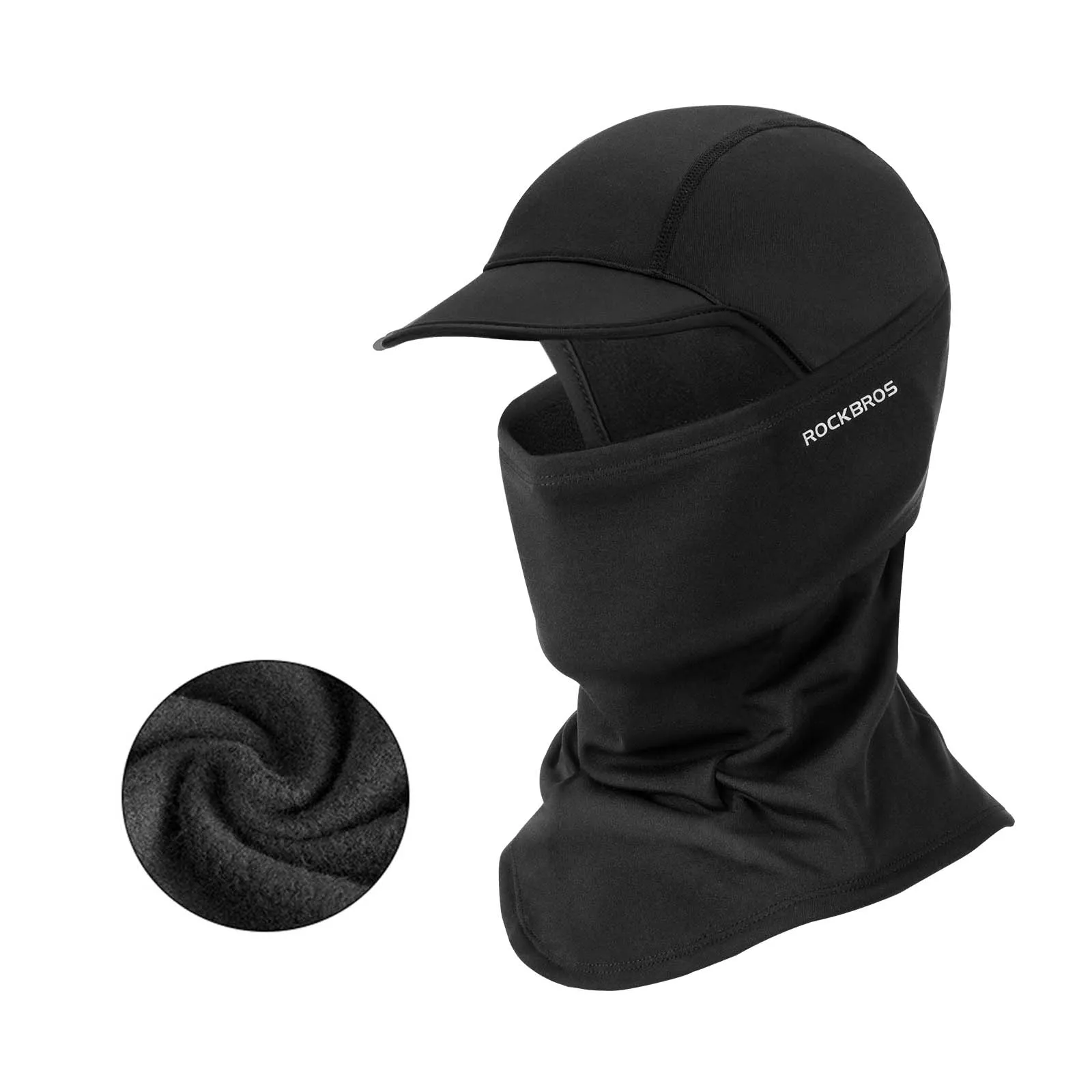 ROCKBROS Winter Sturmhaube Balaclava Warm Sturmmaske Unisex Schwarz