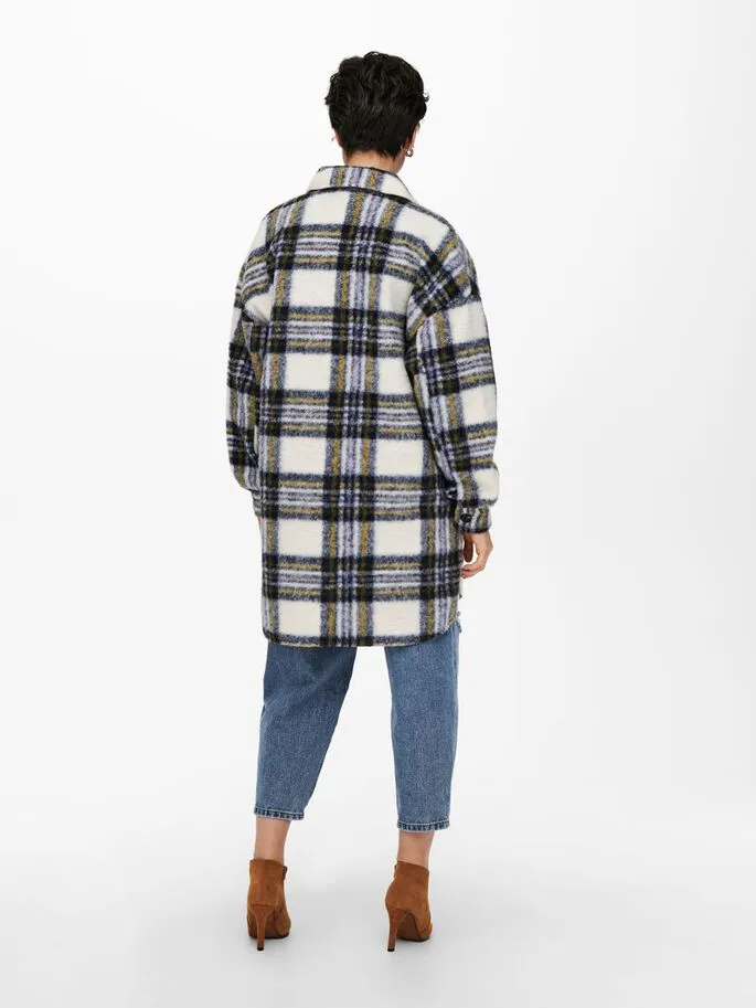 Rosa Long Shacket - Blue/Yellow Plaid