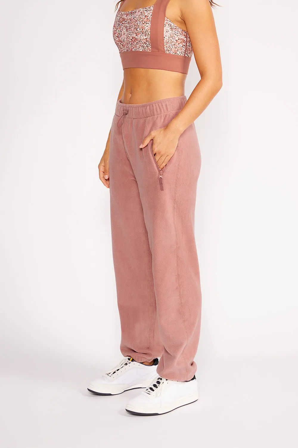 Rylie polar fleece jogger rosewood