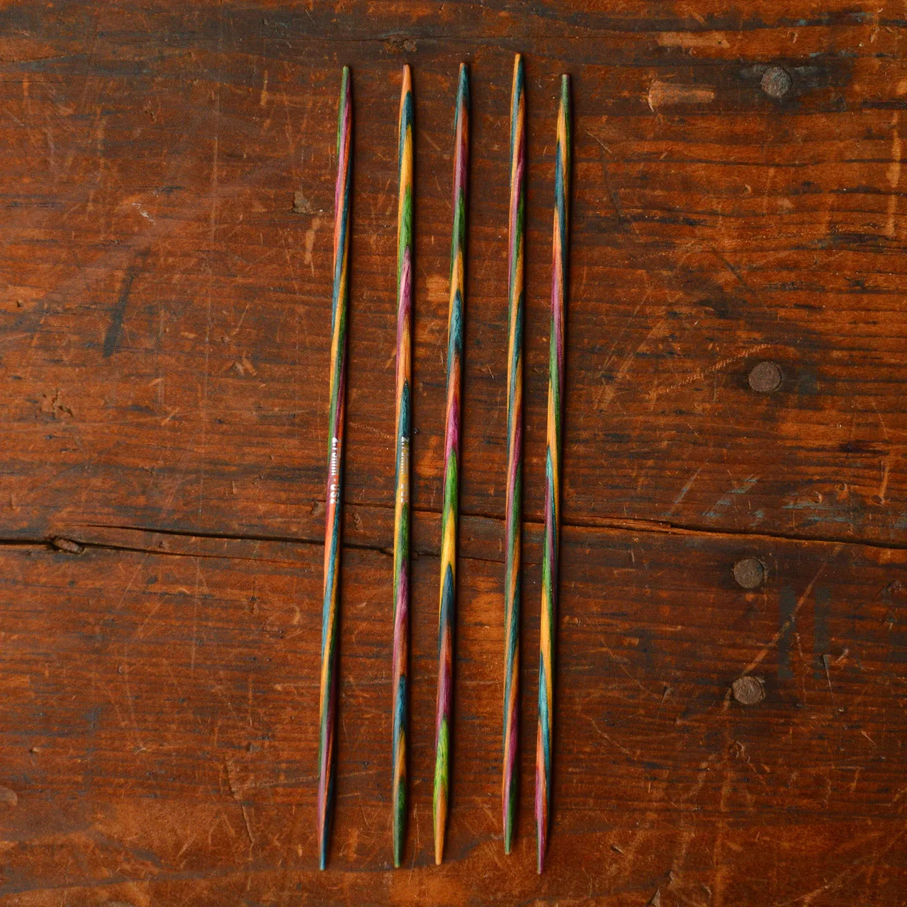 Symfonie Bamboo Rainbow Knitting Needles - Double Point (15cm)