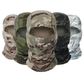 Tactical Camouflage Balaclava Full Face Mask CS Wargame Army Hunting Cycling Sports Helmet Liner Cap Military Multicam CP Scarf