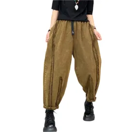 TEEK - Womens Streetwear Distressed Harem Pants