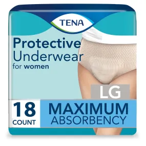 TENA ProSkin Protective Incontinence Underwear for Women 45"- 58", Moderate Absorbency, Large