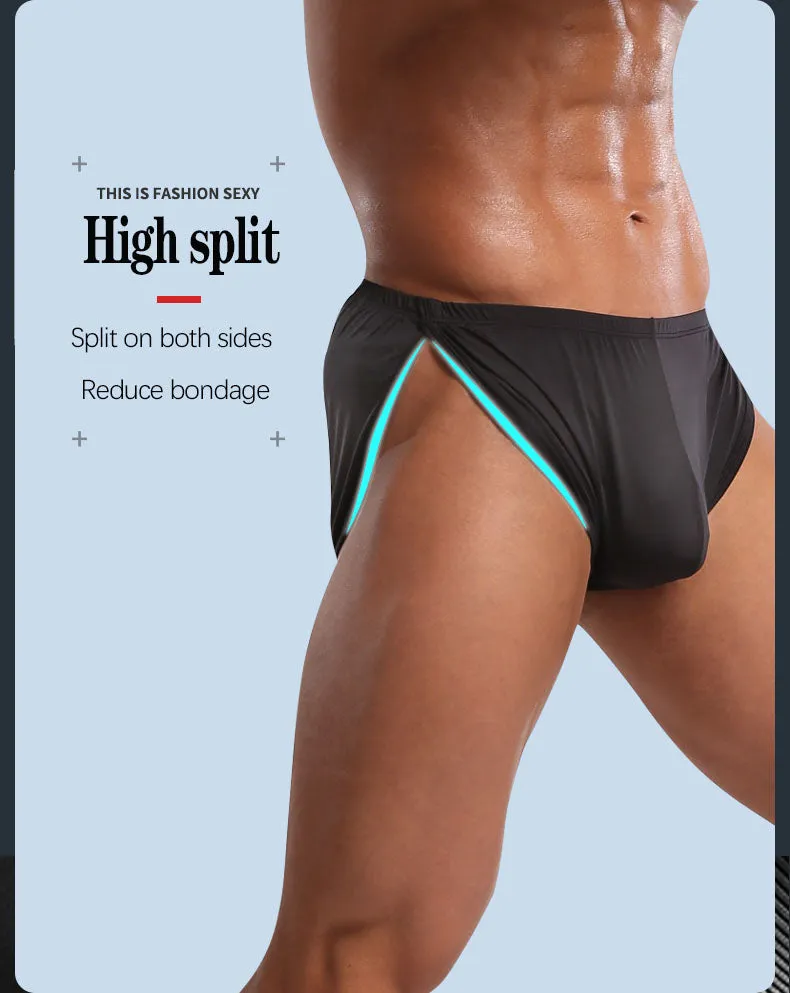 The 2nd Superior Ice Silk Side Split Sexy Men's Shorts