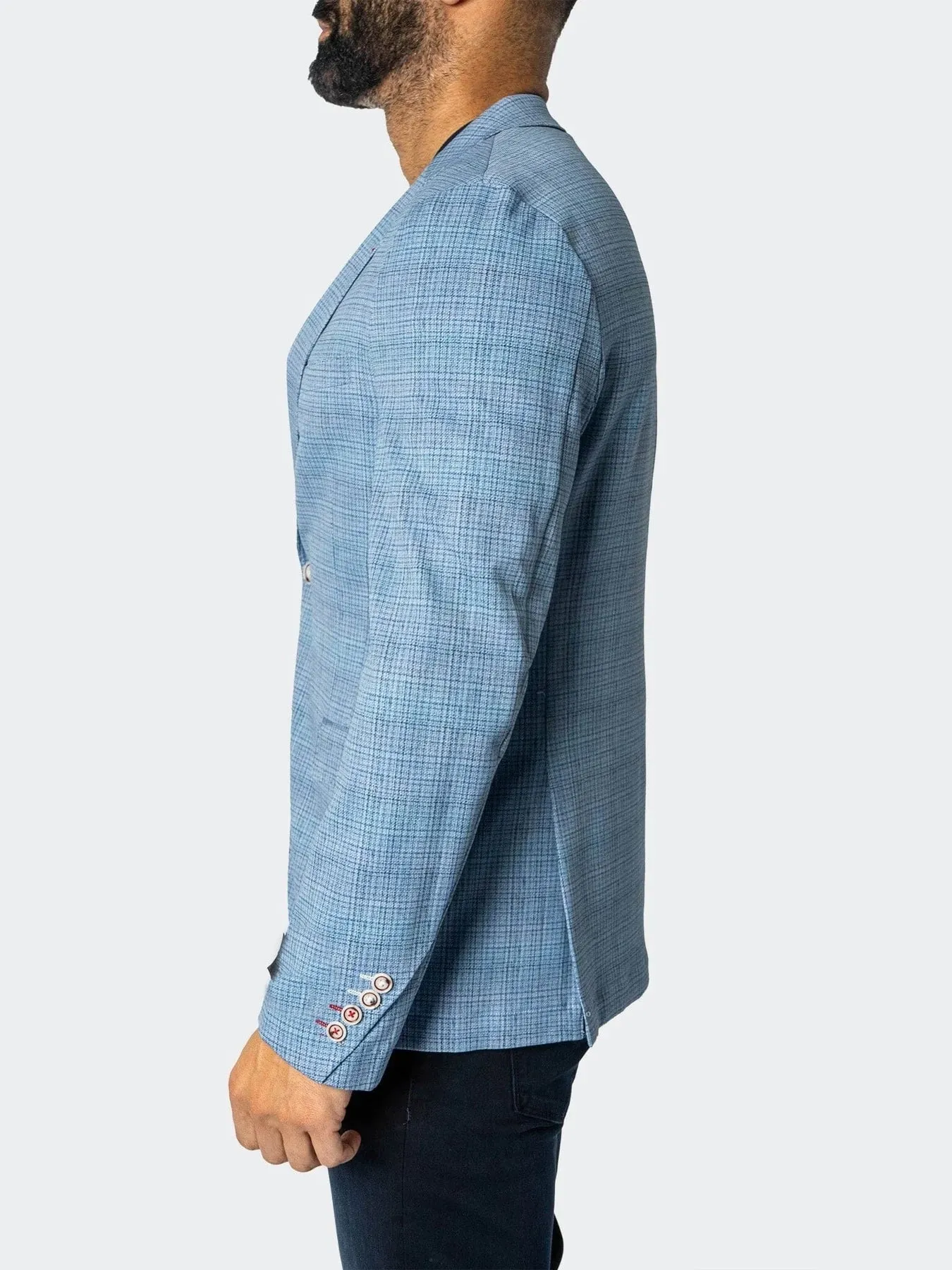 Unconstructed Stretch Blazer - Rain Blue