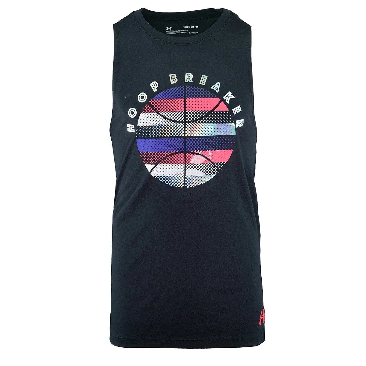 Under Armour Girl's Hoop Breaker Sleeveless Shirt Black M