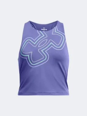 Under Armour Motion Branded Girls Training Tank Celeste Green