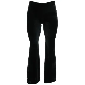 Velvet Flares Trousers - Black