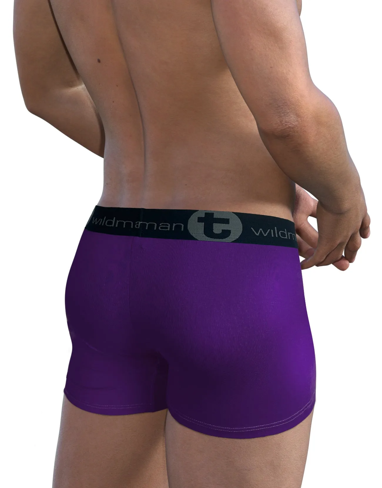 WildmanT Modal Big Boy Pouch 5" Inseam Boxer Brief Purple