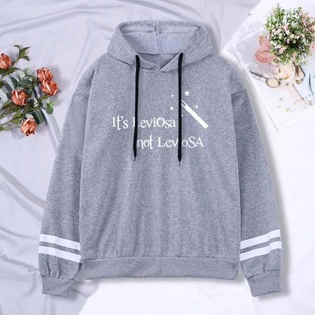 Wjczt Women Hipster Streetwear Sweatshirts 2021 It&#39;s Leviosa Magic Fleece Casual Hoodies Female Autumn Harajuku Tracksuit Brand Hooded