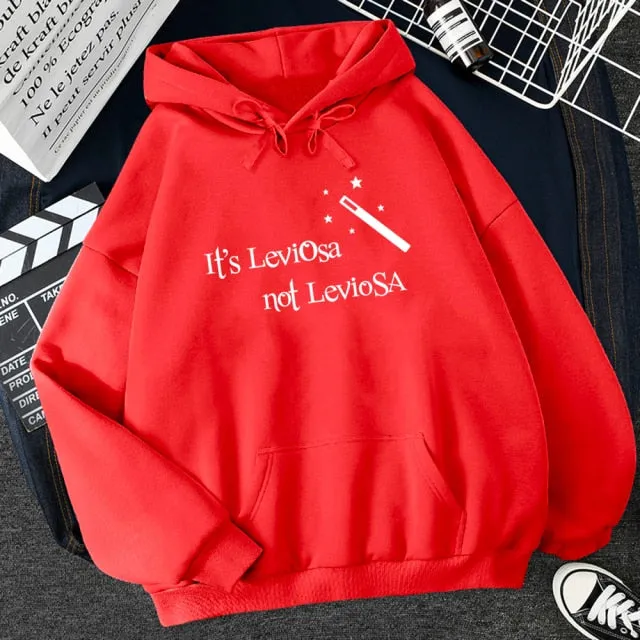 Wjczt Women Hipster Streetwear Sweatshirts 2021 It&#39;s Leviosa Magic Fleece Casual Hoodies Female Autumn Harajuku Tracksuit Brand Hooded