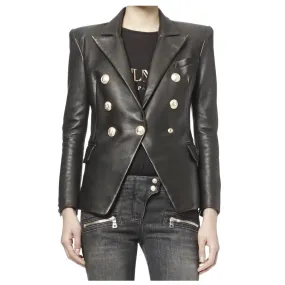 WOMEN LEATHER BLAZER CORPORATE LEATHER