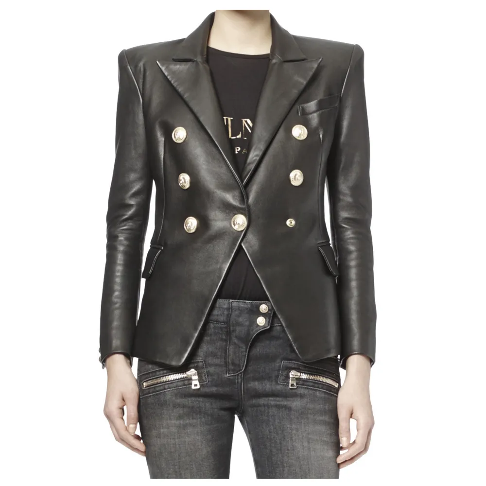 WOMEN LEATHER BLAZER CORPORATE LEATHER