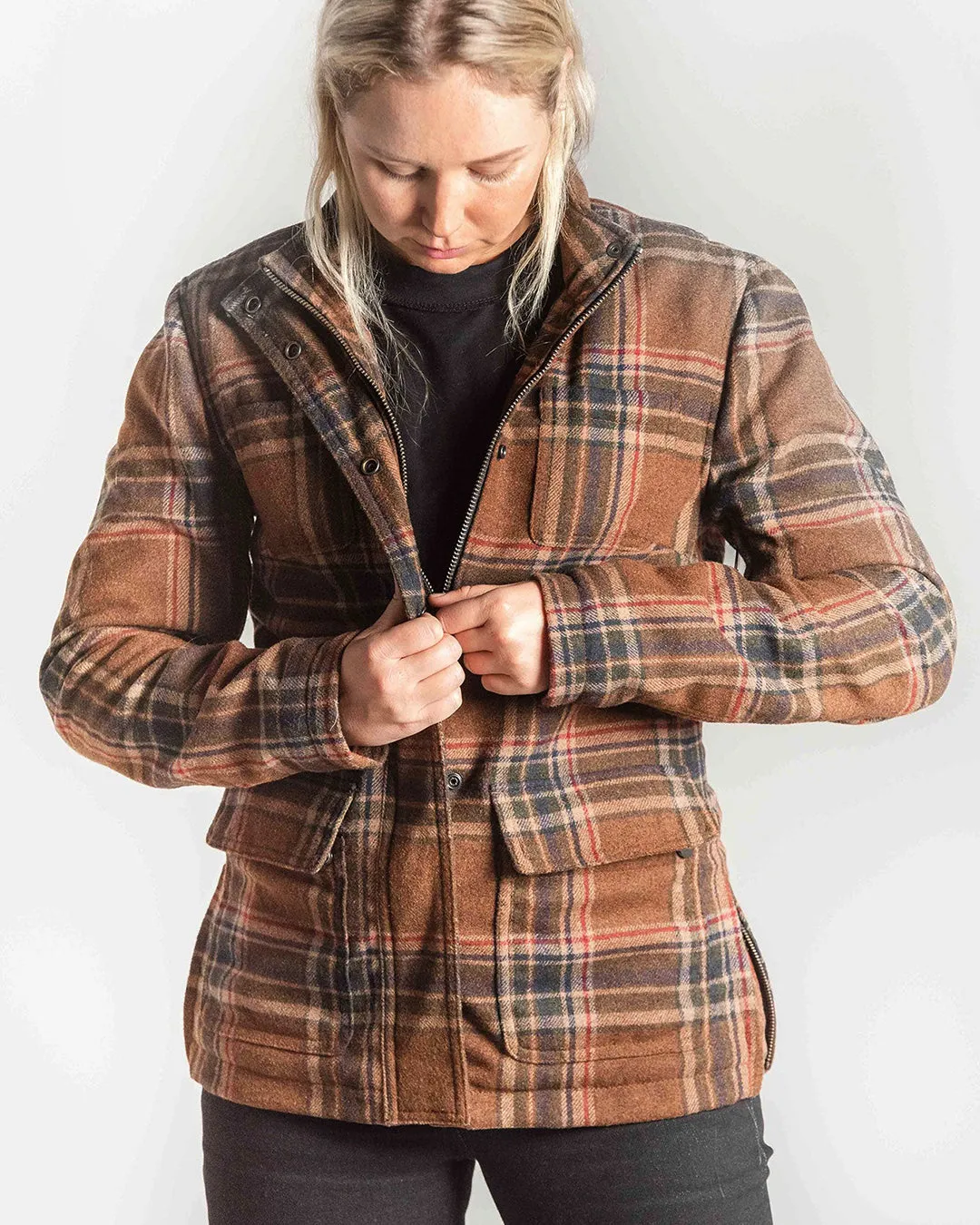 Women's Plaid Motorcycle Flannel