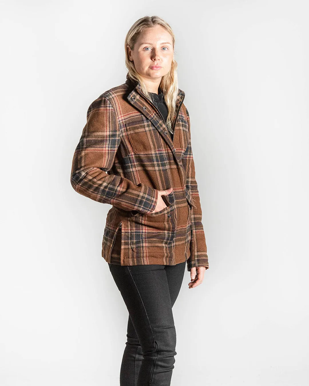 Women's Plaid Motorcycle Flannel