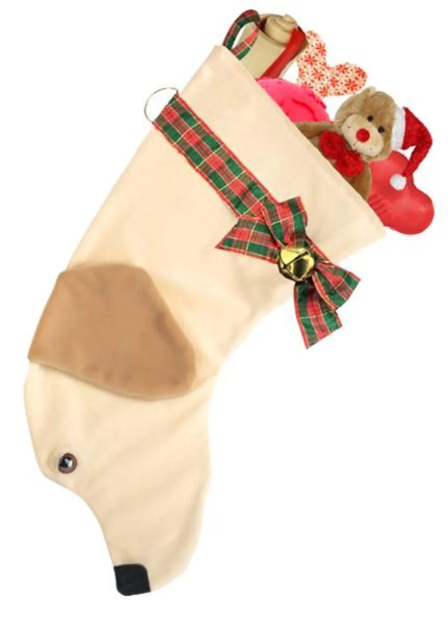 Yellow Labrador Decorative Dog Christmas Stocking