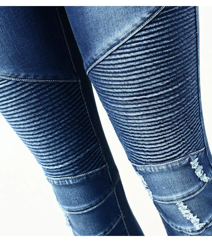 Zipper Mid High Waist Skinny Jean